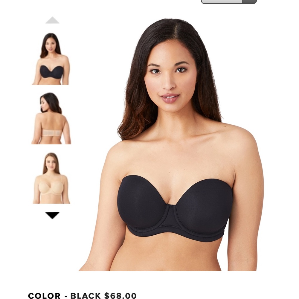 Wacoal Strapless Bra 40DDD - black